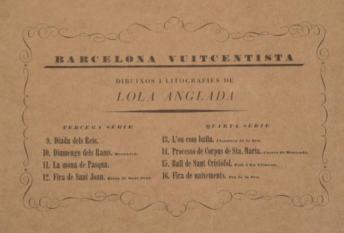 LOLA ANGLADA (1892-1984).  "BARCELONA VUITCENTISTA" FOLDER,