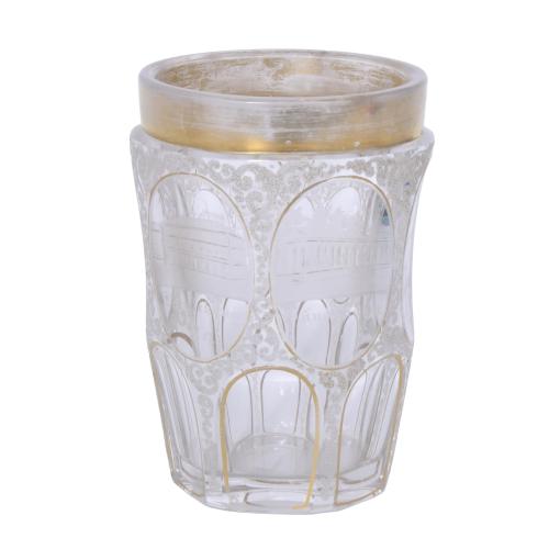 652-VASO EN CRISTAL DE BOHEMIA, CIRCA 1840.