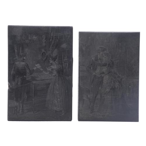 475-PAIR OF WOODCUT PLATES, MID 19TH CENTURY. 