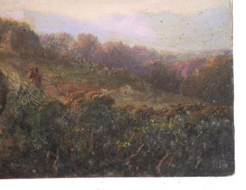 ENRIQUE FERAU (1825-1887).  "PAÍS HACIA EL AMANECER".