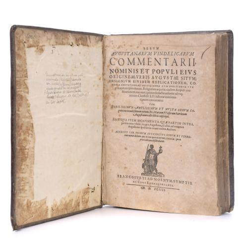 580-RERUM AUGUST ANARUM VINDELICARIUM COMMENTARII, NOMINIS ET POPULI EIUS ORIGINEM, URBIS AUGUSTAE SITUM, INSIGNIUM EIUSDEM EXPLICATIONEM..., 1594