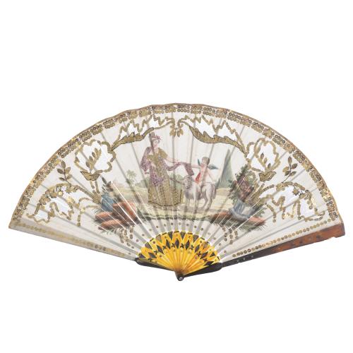 472-DIRECTORY PERIOD FAN, CIRCA 1795 - 1800.