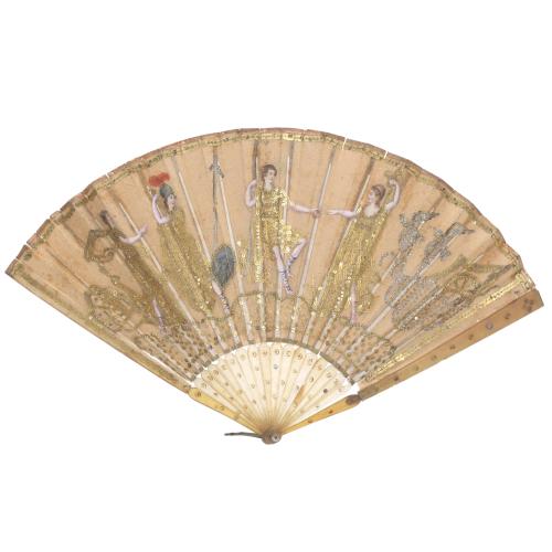 471-DIRECTORY PERIOD FAN, CIRCA 1795 - 1800.