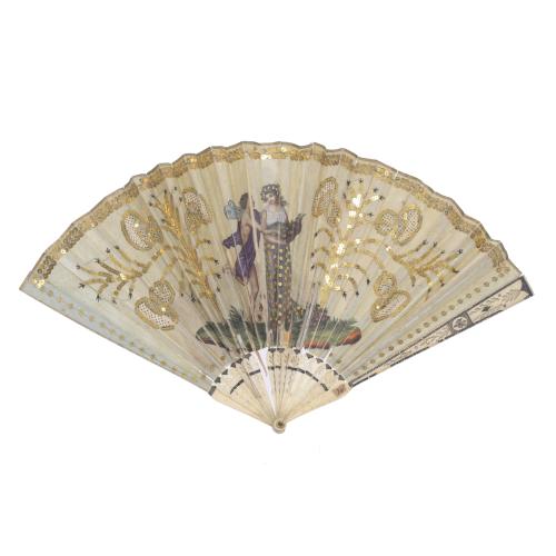 470-DIRECTORY PERIOD FAN, CIRCA 1795 - 1800.