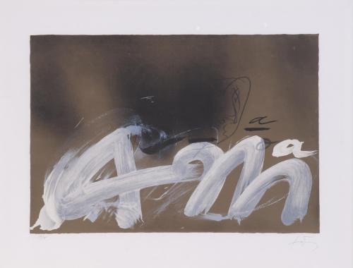 891-ANTONI TÀPIES (1923-2012). "A.M", 1982.