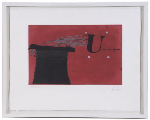 ANTONI TÀPIES (1923-2012). "U NO ES NINGU", 1979.