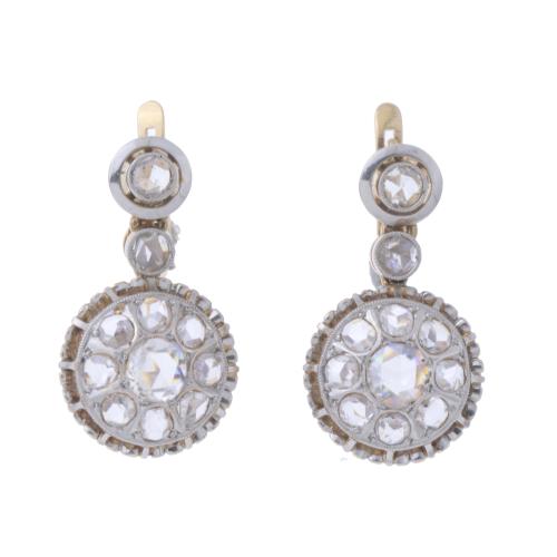 125-PENDIENTES PRINCIPIO S.XX CON DIAMANTES