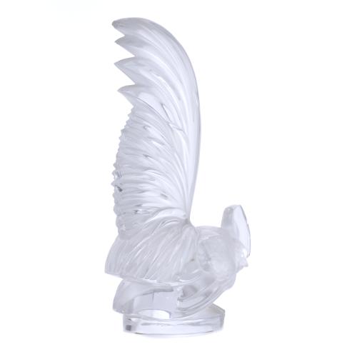 LALIQUE. "COQ NAIN" PAPERWEIGHT, DESIGNED IN 1928. 