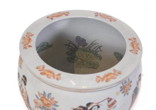 PECERA JAPONESA EN PORCELANA IMARI, SIGLO XX.