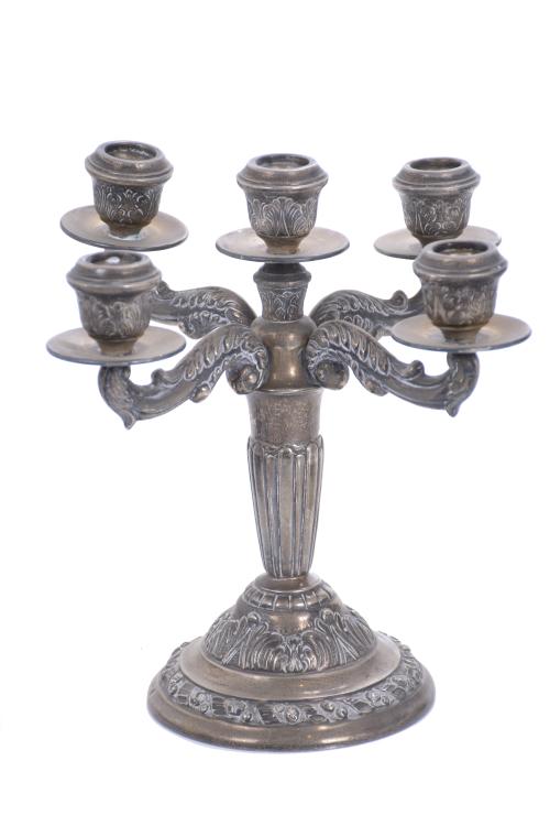 PAIR OF SILVER CANDELABRA, SECOND HALF OF THE 20TH CENTURY. 