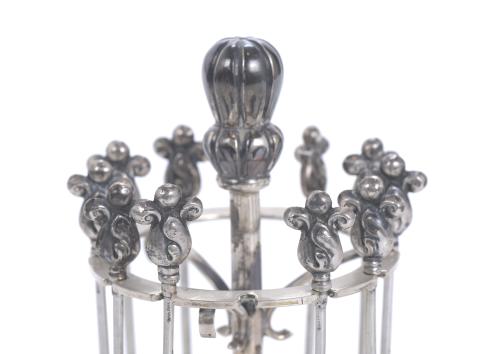 APERITIF SKEWERS WITH SILVER BASE, SECOND HALF OF THE 20TH 