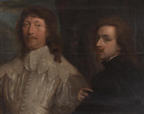 693-SEGUIDOR DE ANTON VAN DYCK - ESCUELA FLAMENCA SIGLO XVII. "SIR ENDYMION PORTER AND ANTON VAN DYCK".