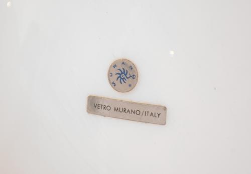 LÁMPARA DE TECHO ITALIANA EN CRISTAL DE MURANO, CIRCA 1960.