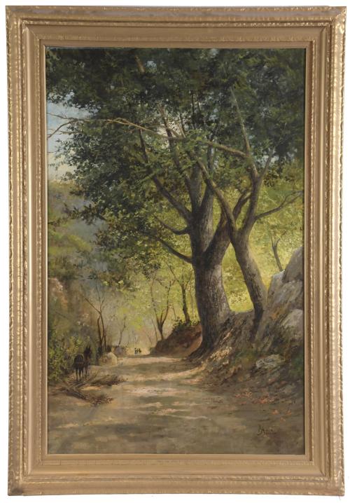 RAMÓN AMADO Y BERNARDET (1844-1888).  "CAMINO ARBOLADO", 18