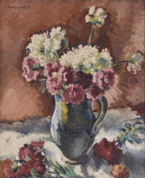 799-20TH CENTURY SPANISH SCHOOL. "FLOWERS VASE", 1933.