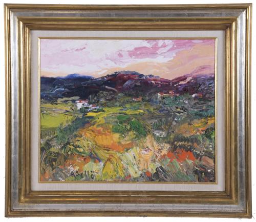 JOAN ABELLÓ (1922-2008). “PAISAJE AL ATARDECER”.