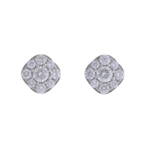 155-DIAMONDS ROSETTE EARRINGS