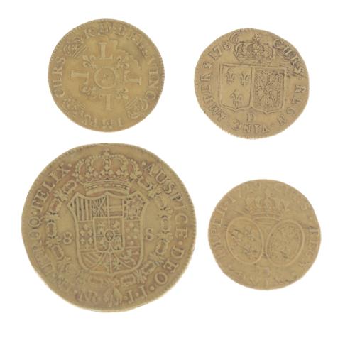 FOUR GOLD COINS.