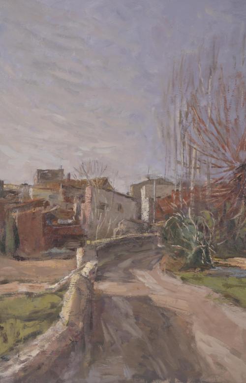 JOSEP CRUAÑAS FAGES (1942). "ENTRADA DE PUEBLO".