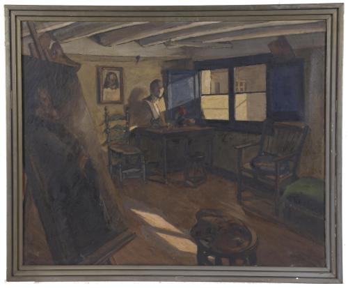 ANTONI PRATS BAQUÉ (1907-?).  "ARTIST&#39;S WORKSHOP".