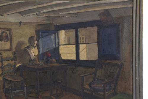 ANTONI PRATS BAQUÉ (1907-?).  "ARTIST&#39;S WORKSHOP".