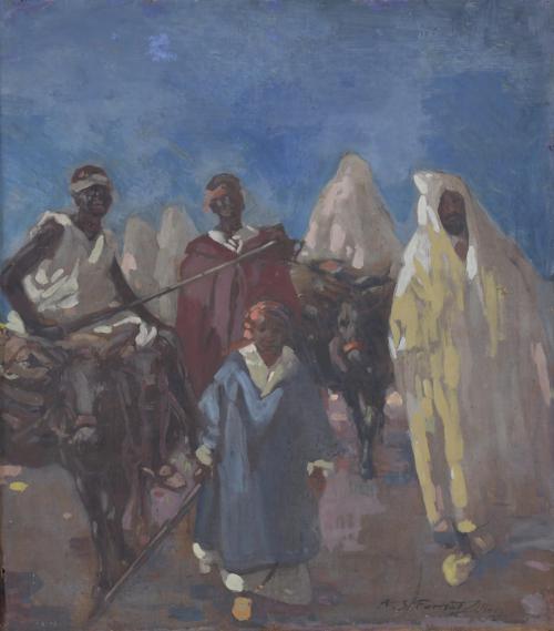 806-ARCHIBALD STEVENSON FORREST (1869-1963).  "ARABS", 1903.