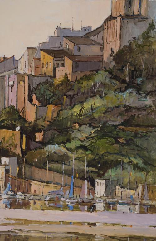 JOSÉ LUIS DE LOS COBOS SANJURJO (1934).  "PORT OF MAÓ".