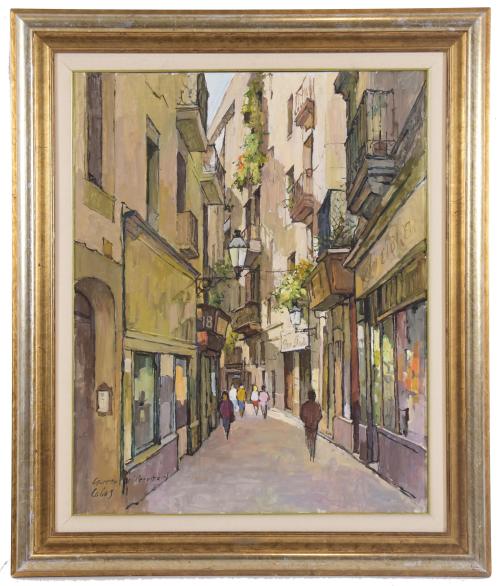 JOSÉ LUIS DE LOS COBOS SANJURJO (1934).  "PETRITXOL STREET".