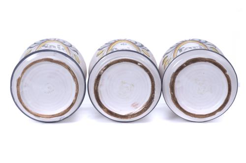 SET OF THREE PHARMACY JARS, 20TH CENTURY. 