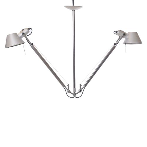 312-MICHELE DE LUCCHI (1951) Y GIANCARLO FASSINA (1935 - 2019) PARA ARTEMIDE. LÁMPARE DE TECHO MODELO "TOLOMEO DUE BRACCI SUSPENSION", DISEÑO DE 1987.