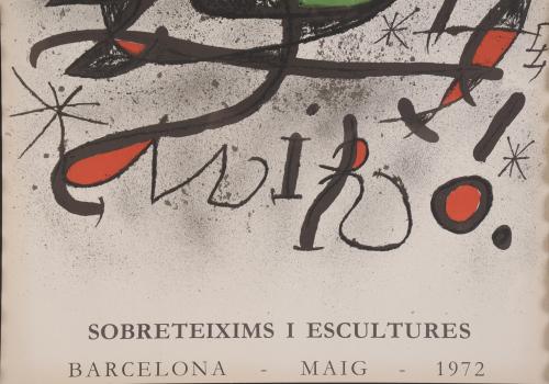 JOAN MIRÓ (1893-1983). POSTER FOR THE EXHIBITION AT SALA GA