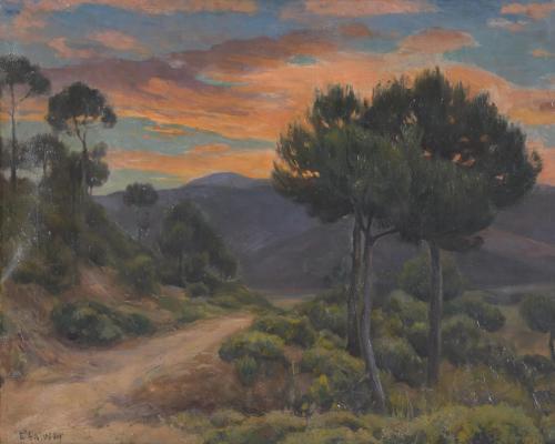 719-ENRIC GALWEY (1864-1931). "ATARDECER".