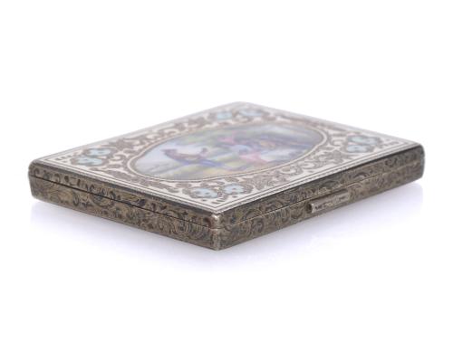 FRENCH SILVER POWDER COMPACT, 20TH CENTURY.