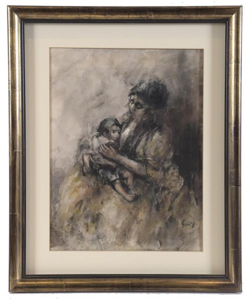 GUMERSINDO SÁINZ DE MORALES (1900-1976). "MATERNIDAD".