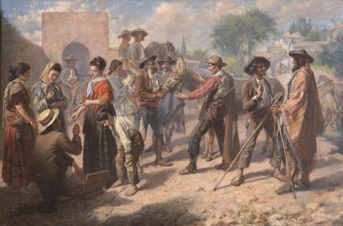 735-J. MARTIN (XIX-XX). "MERCADILLO", 1876.