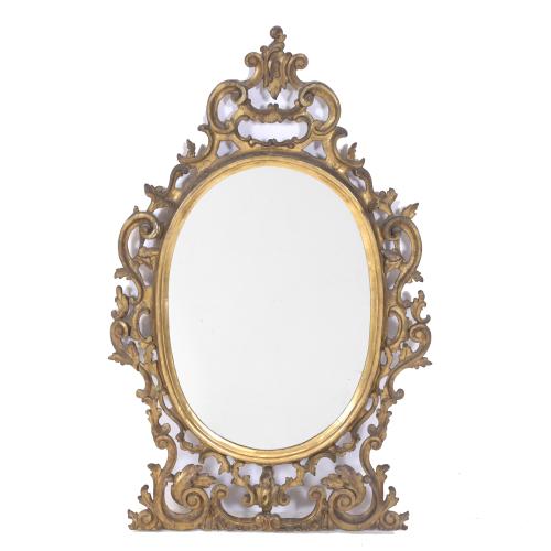 586-ORNAMENTAL MIRROR, LATE 19TH CENTURY.