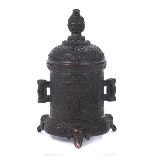 373-20TH CENTURY TIBETAN SCHOOL. CENSER JAR.