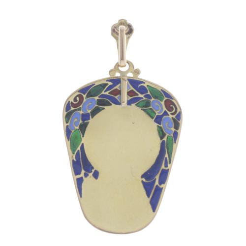 MODERNIST STYLE PENDANT DEPICTING MADONNA.