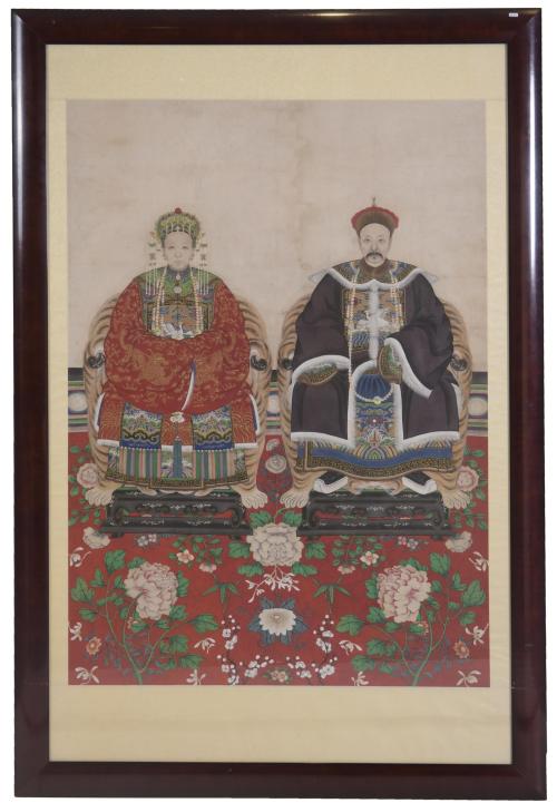 385-19TH CENTURY, CHINESE SCHOOL, QING DYNASTY. ‘ANCESTOR WORSHIP’.