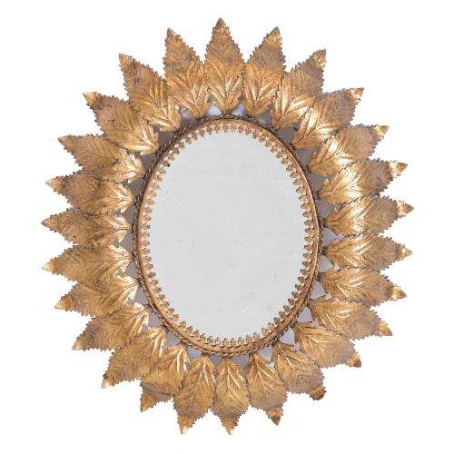 585-ROUND WALL MIRROR, 20TH CENTURY.