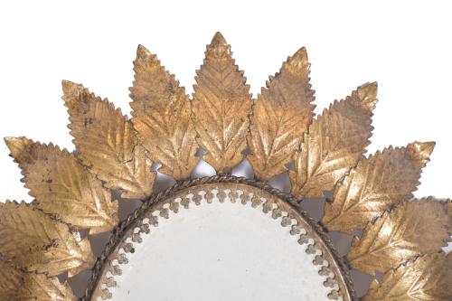 ROUND WALL MIRROR, 20TH CENTURY.