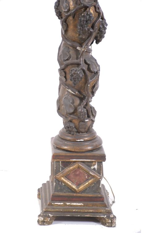 FLOOR LAMP WITH SALOMONIC COLUMN, BAROQUE STYLE, 20TH CENTU