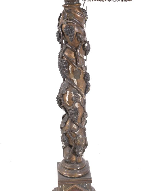 FLOOR LAMP WITH SALOMONIC COLUMN, BAROQUE STYLE, 20TH CENTU