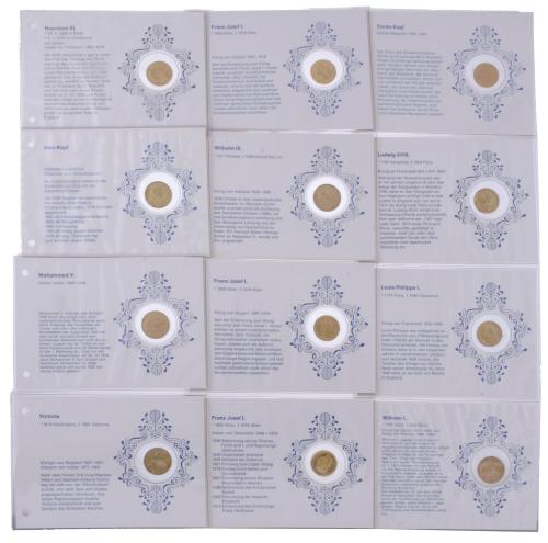 322-SET OF TWELVE GOLD COINS, 1847-1902.