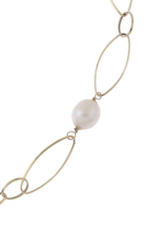 LINKS NECKLACE WITH PEARLS.