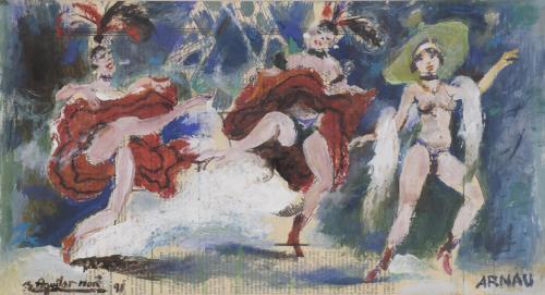 933-RAMÓN AGUILAR MORÉ (1924-2015). "CABARET SCENE", 1991.