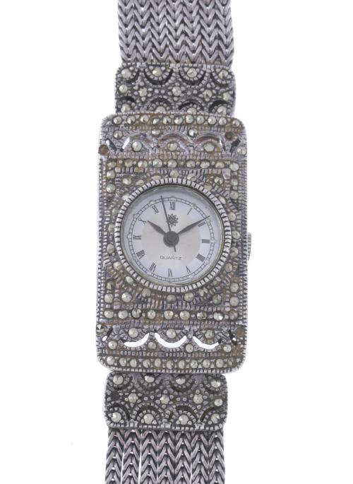 355-BELLE ÉPOQUE SILVER WRISTWATCH