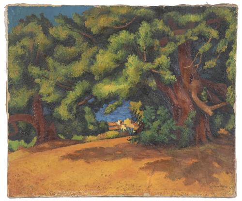 836-GUILLEM VILLA BASSOLS (1917-2005). "PAISAJE TEIÀ", 1946.