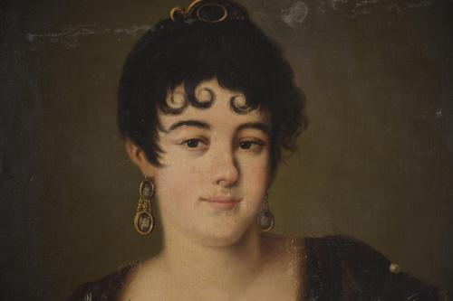 19TH CENTURY SPANISH SCHOOL. "PORTRAIT OF A LADY".