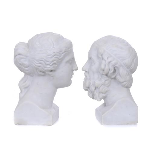 "VENUS" AND "HOMER" COUPLE, 19TH CENTURY. 